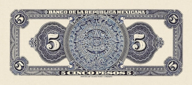 Mexico, Banco de la Republica Mexicana, 5 - 100 Pesos, 1918, P.11 - P.15, Complete Set REPLICA My Store