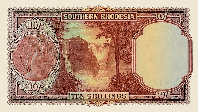 Southern Rhodesia, QEII 1952, 10 Shillings, 1, 5, 10 Pounds, P.12 - P.15, Complete Set REPLICA Old Currency Replicas
