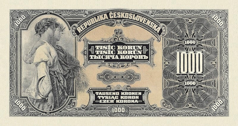 Czechoslovakia, 1000 Korun, 1919, P.13, REPLICA My Store