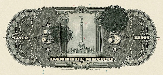 Mexico, Banco de Mexico, 5 - 1000 Pesos, 1925, P.21 - P.27, Complete Set REPLICA My Store