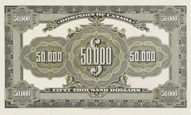 Dominion of Canada, 50000 Dollars, 1918, P.32B, REPLICA My Store