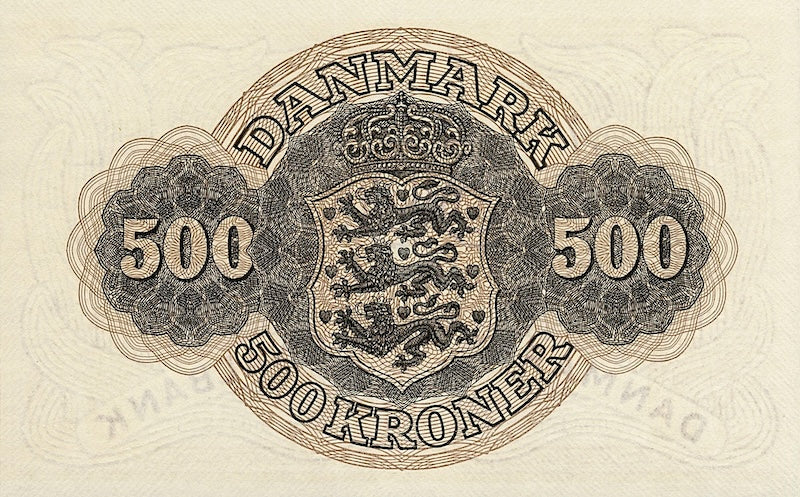Denmark, Danmarks Nationalbank, 500 Kroner, 1937-1962, P.34 & P.41, REPLICA My Store