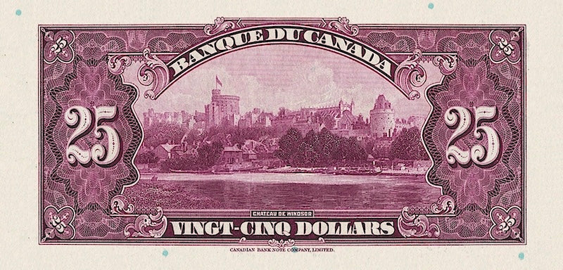 “Canada 1935 King George V 25 Dollar banknote replica”