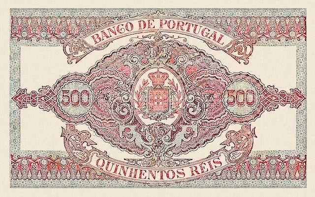 Portugal Banco de Portugal 1893–1909 2500 Reis reproduction note