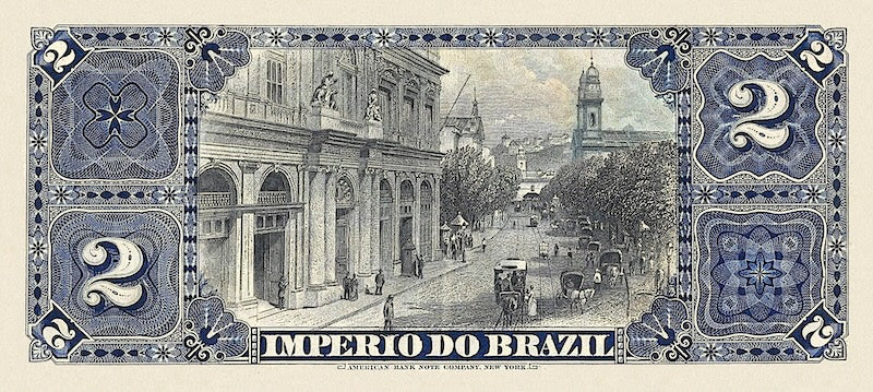 Brazil, Imperio do Brasil, Dom Pedro II, 2 Mil - 20 Mil Reis, 1885, P.A260 - P.A263, Complete Set REPLICA My Store