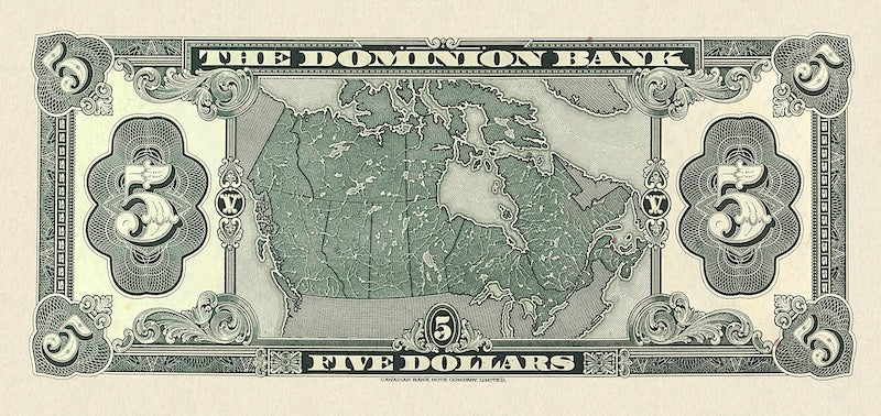 Dominion of Canada, The Dominion Bank 5 - 100 Dollars, 1931, Complete Set REPLICA My Store