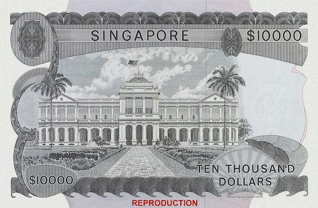 Singapore, 10000 Dollars, Orchid Series, P.8A REPLICA My Store