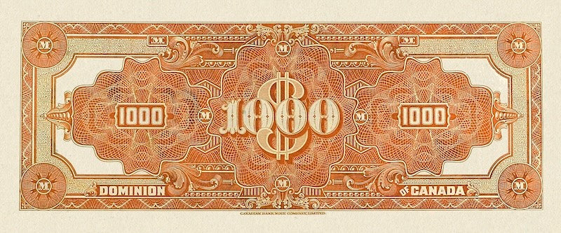 Dominion of Canada, 1 - 1000 Dollars, 1923 - 1925, P.33 - P.37, Complete Set REPLICA My Store
