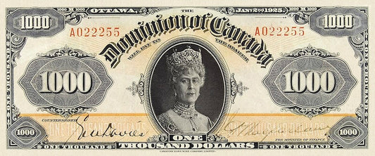 Dominion of Canada, 1 - 1000 Dollars, 1923 - 1925, P.33 - P.37, Complete Set REPLICA My Store