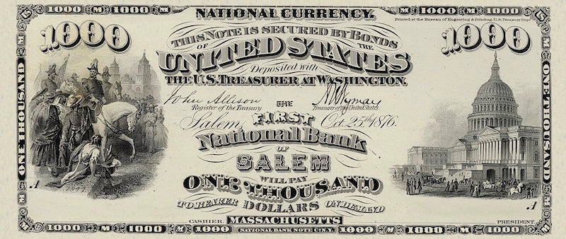 Replica 1865 US $100 National Currency Note