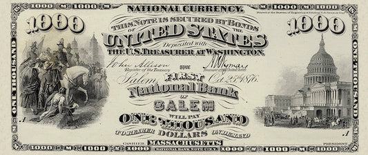 Replica 1865 US $100 National Currency Note