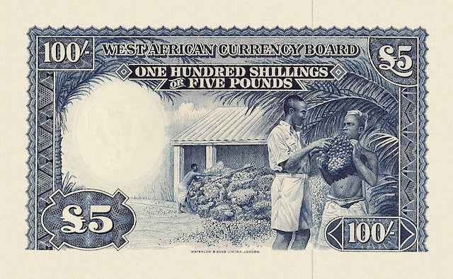 “British West Africa 20 Shillings QEII replica banknote, 1953”
