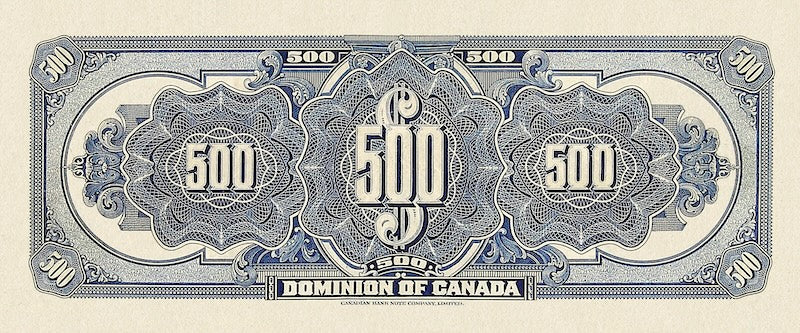 Dominion of Canada, 1 - 1000 Dollars, 1923 - 1925, P.33 - P.37, Complete Set REPLICA My Store