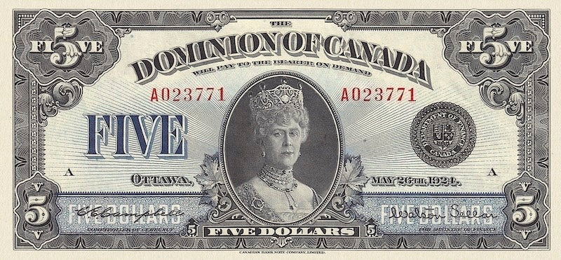 Dominion of Canada, 1 - 1000 Dollars, 1923 - 1925, P.33 - P.37, Complete Set REPLICA My Store