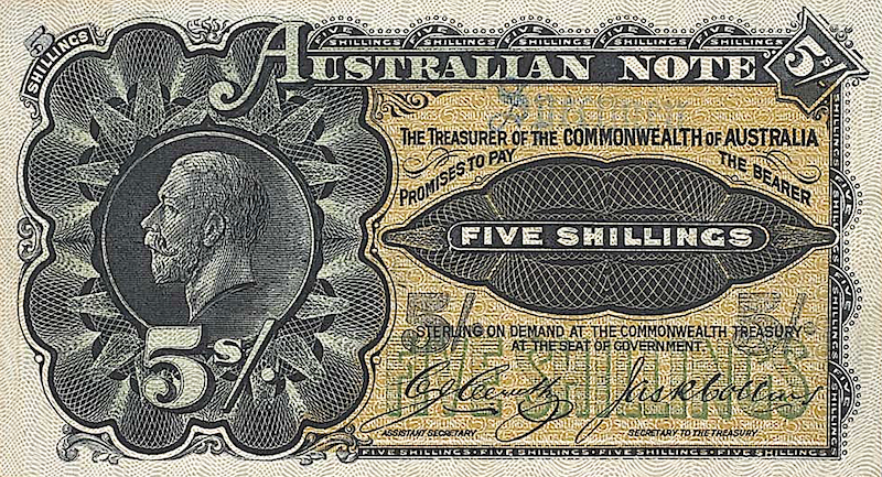 Australia, Commonwealth Treasury, 5 Shillings, 10 Shillings & 1 Pound, 1913, P.1, P.1A, P.2, Complete Set REPLICA My Store