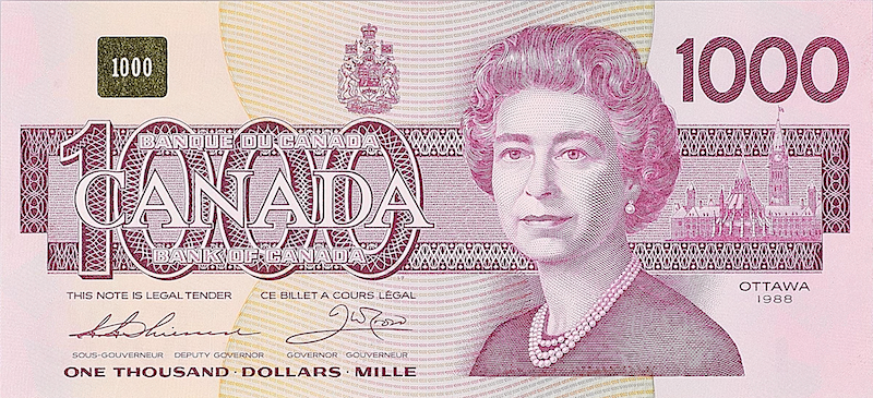 Canada, 1000 Dollars, 1988, P.100, REPLICA My Store