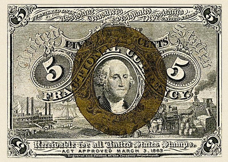 United States, Fractional First & Second Issues, 5 - 50 Cents, 1862 - 1863, P.97 - P.104, Complete Set REPLICA My Store