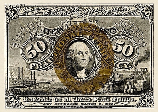 United States, Fractional First & Second Issues, 5 - 50 Cents, 1862 - 1863, P.97 - P.104, Complete Set REPLICA My Store