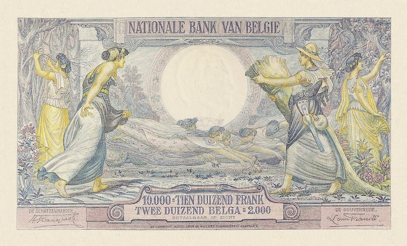 Belgium, Banque Nationale de Belgique, 10000 Francs (2000 Belgas), 1929 - 1942 , P.105 REPLICA My Store