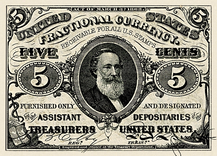 United States, Fractional Third Issue, 3 - 50 Cents, 1863, P.105 - P.114, Complete Set REPLICA My Store