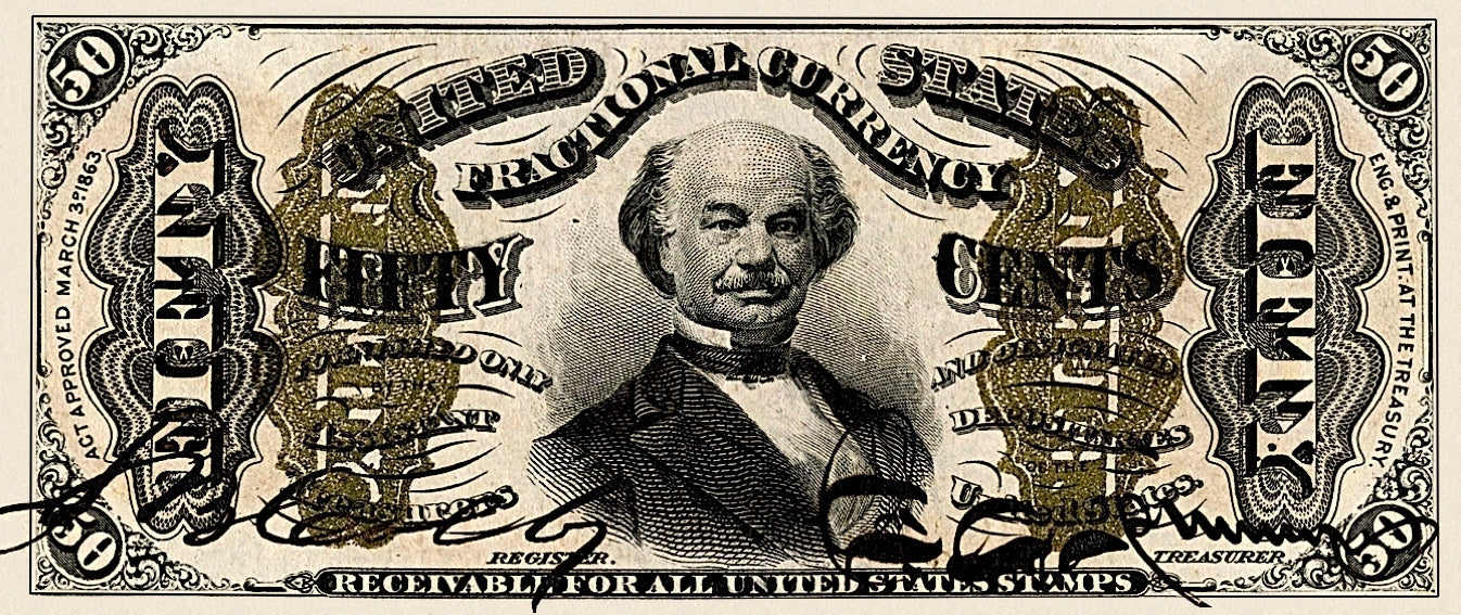 United States, Fractional Third Issue, 3 - 50 Cents, 1863, P.105 - P.114, Complete Set REPLICA My Store