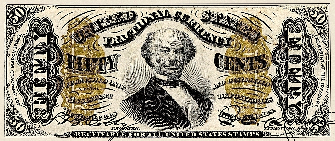 United States, Fractional Third Issue, 3 - 50 Cents, 1863, P.105 - P.114, Complete Set REPLICA My Store