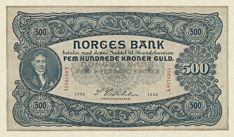 Norway, Norges Bank, Christie Issue 5 - 1000 Kroner, 1901 - 1945, P.7 - P.12 REPLICA My Store