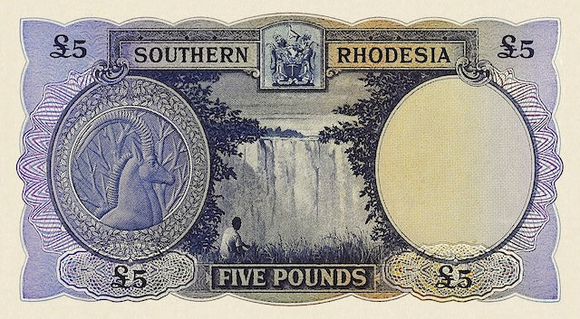 Southern Rhodesia 10 Shillings 1939 replica note front