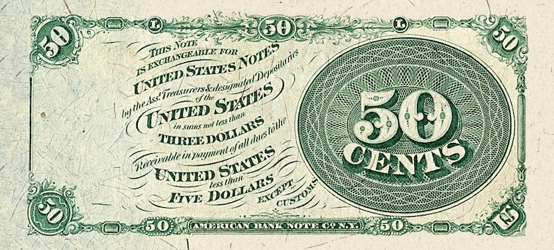 50 Cents Fractional Currency 1863 Replica