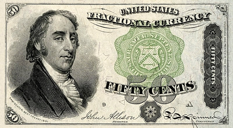 Replica 1863 10 Cents Fractional Currency Note