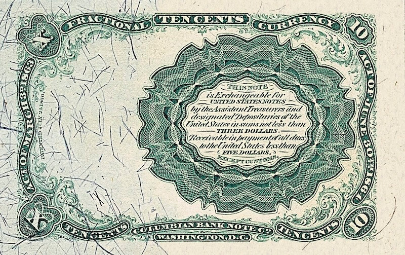 United States, Fractional Fifth Issue, 10, 25 & 50 Cents, 1874, P.122 - P.124, Complete Set REPLICA My Store