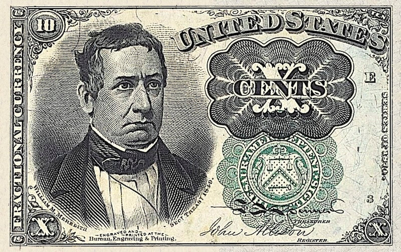 United States, Fractional Fifth Issue, 10, 25 & 50 Cents, 1874, P.122 - P.124, Complete Set REPLICA My Store