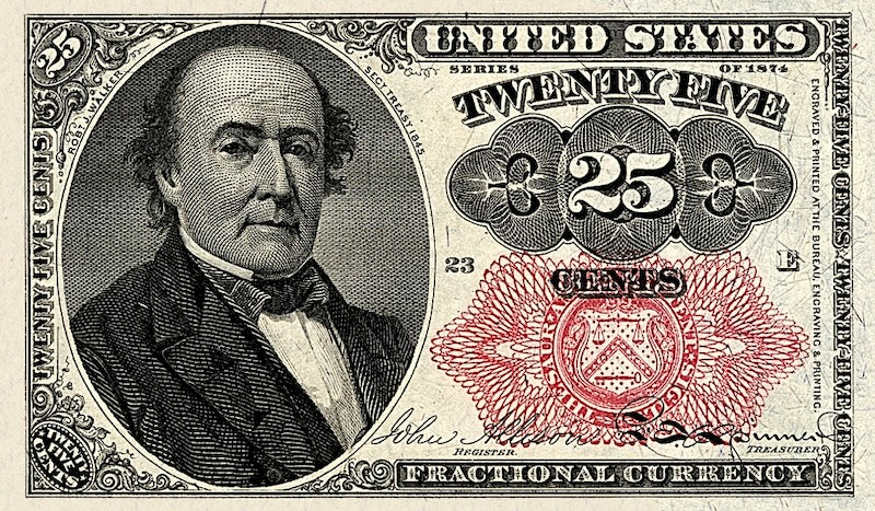 United States, Fractional Fifth Issue, 10, 25 & 50 Cents, 1874, P.122 - P.124, Complete Set REPLICA My Store