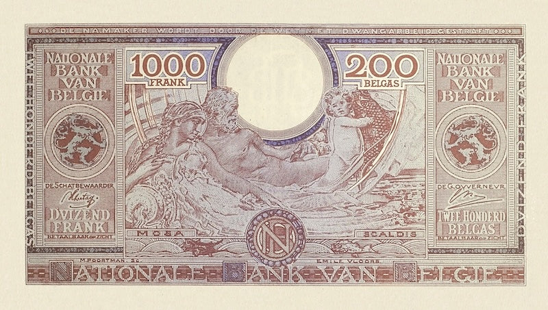 200 Belgas Banque Nationale de Belgique Reproduction