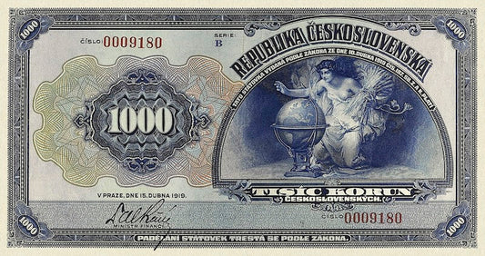 Czechoslovakia, 1000 Korun, 1919, P.13, REPLICA My Store