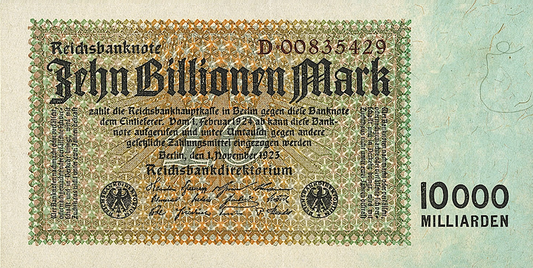 Germany, Reichsbanknote Tenth Issue, 10 Billionen Mark, 1923, P.131 REPLICA My Store