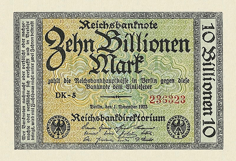 Germany, Reichsbanknote Tenth Issue, 10 Billionen Mark, 1923, P.132 REPLICA My Store