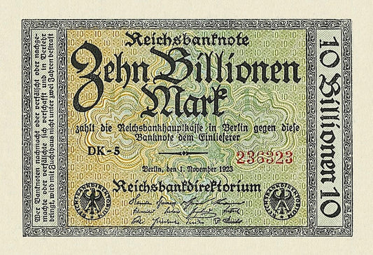 Germany, Reichsbanknote Tenth Issue, 10 Billionen Mark, 1923, P.132 REPLICA My Store