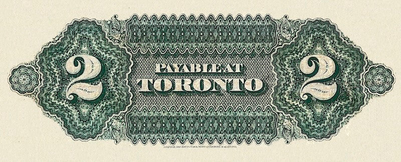“Dominion of Canada 2 Dollar replica P.19 banknote”