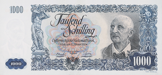 Austria, National Bank, 1000 Schilling, 1954, P.135 REPLICA My Store