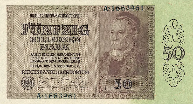 Germany, 5 - 100 Billionen Mark, 1924, P.137 - P.141, Complete Set REPLICA My Store