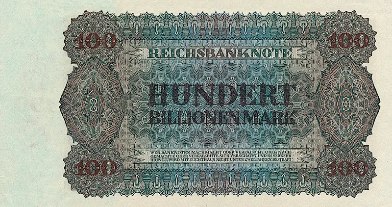 Germany, 5 - 100 Billionen Mark, 1924, P.137 - P.141, Complete Set REPLICA My Store