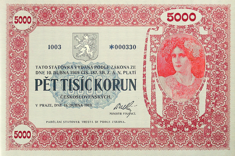 Czechoslovakia, 5000 Korun, 1919, P.14, REPLICA My Store