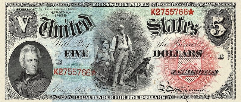 United States, Treasury Notes, 1 - 1000 Dollars, 1869, P.144 - P.152, Complete Set, REPLICA My Store