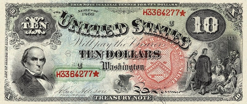 United States, Treasury Notes, 1 - 1000 Dollars, 1869, P.144 - P.152, Complete Set, REPLICA My Store