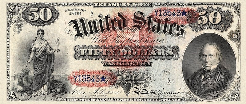 United States, Treasury Notes, 1 - 1000 Dollars, 1869, P.144 - P.152, Complete Set, REPLICA My Store