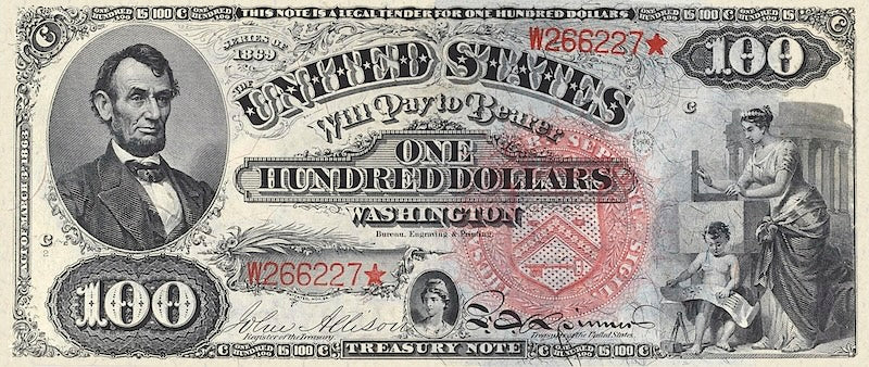 United States, Treasury Notes, 1 - 1000 Dollars, 1869, P.144 - P.152, Complete Set, REPLICA My Store