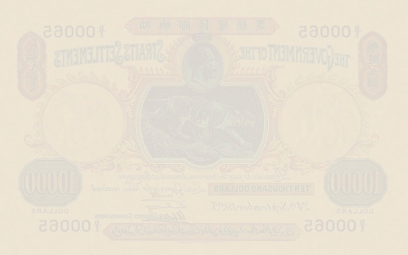 “Straits Settlements 1916–1933 banknote replica complete set”