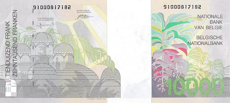 Belgium, Banque Nationale de Belgique, 10000 Francs, 1994 - 2001, P.152 REPLICA My Store