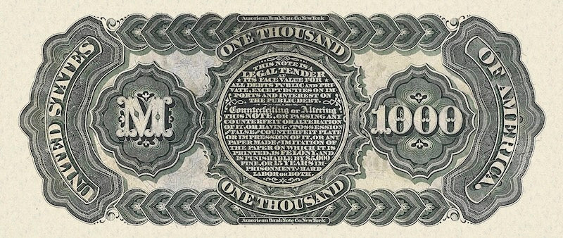 United States, Treasury Notes, 1 - 1000 Dollars, 1869, P.144 - P.152, Complete Set, REPLICA My Store